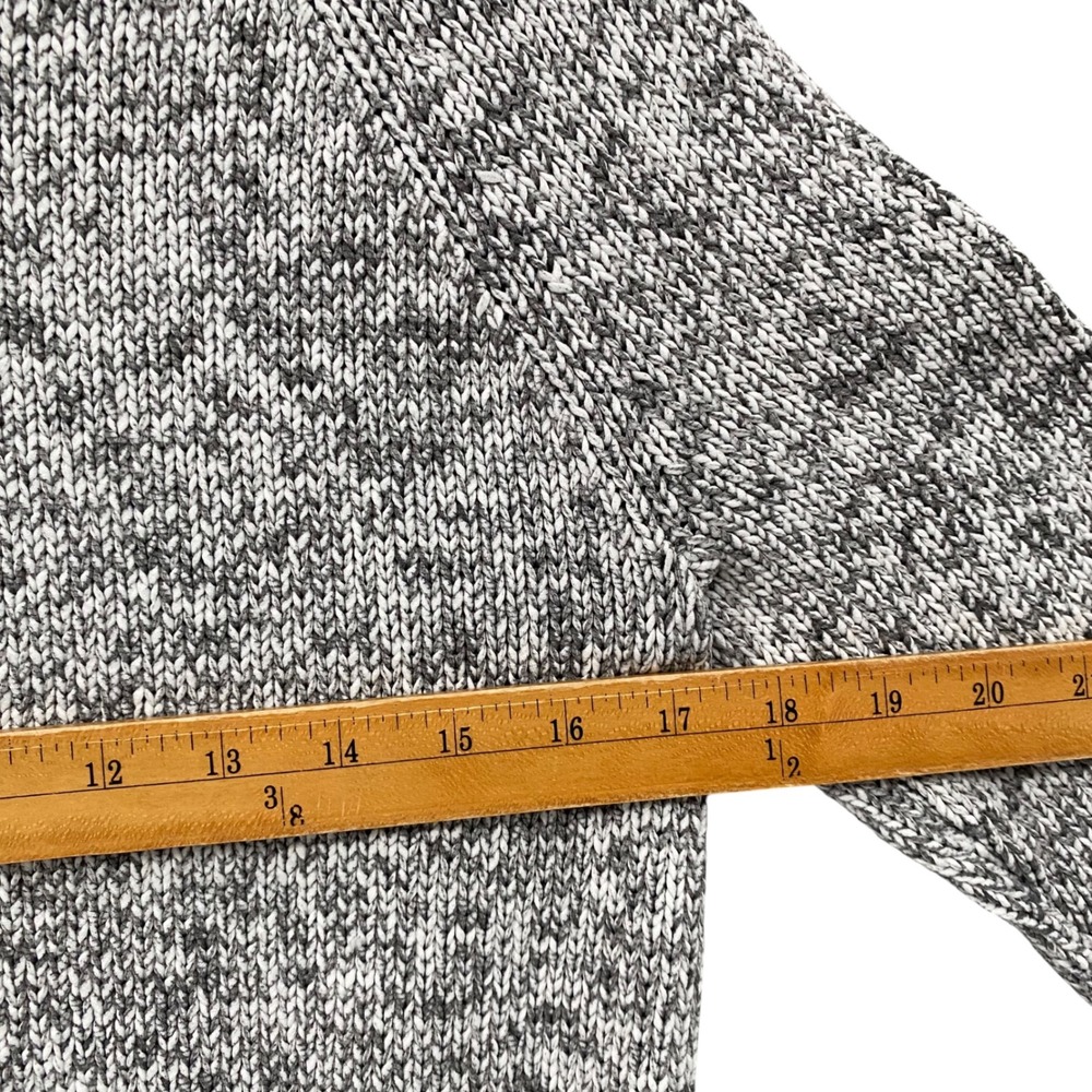 Theory Serino Meridian Grey Marled Chunky Knit Crew Neck Sweater Womens S - Picture 7 of 9